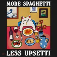 More Spaghetti Less Upsetti Funny Cute Cat Saying Quote Gift Long Sleeve Shirt thumb 2