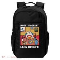 More Spaghetti Less Upsetti Funny Cute Cat Saying Quote Gift Backpack thumb 0