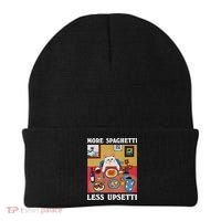 More Spaghetti Less Upsetti Funny Cute Cat Saying Quote Gift Beanie thumb 0
