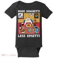 More Spaghetti Less Upsetti Funny Cute Cat Saying Quote Gift Baby Bodysuit thumb 0