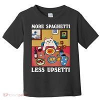 More Spaghetti Less Upsetti Funny Cute Cat Saying Quote Gift Toddler T-Shirt thumb 0
