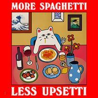 More Spaghetti Less Upsetti Funny Cute Cat Saying Quote Gift Santa Hat thumb 1