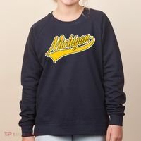 Michigan Script Logo Women's Sweatshirt thumb 0