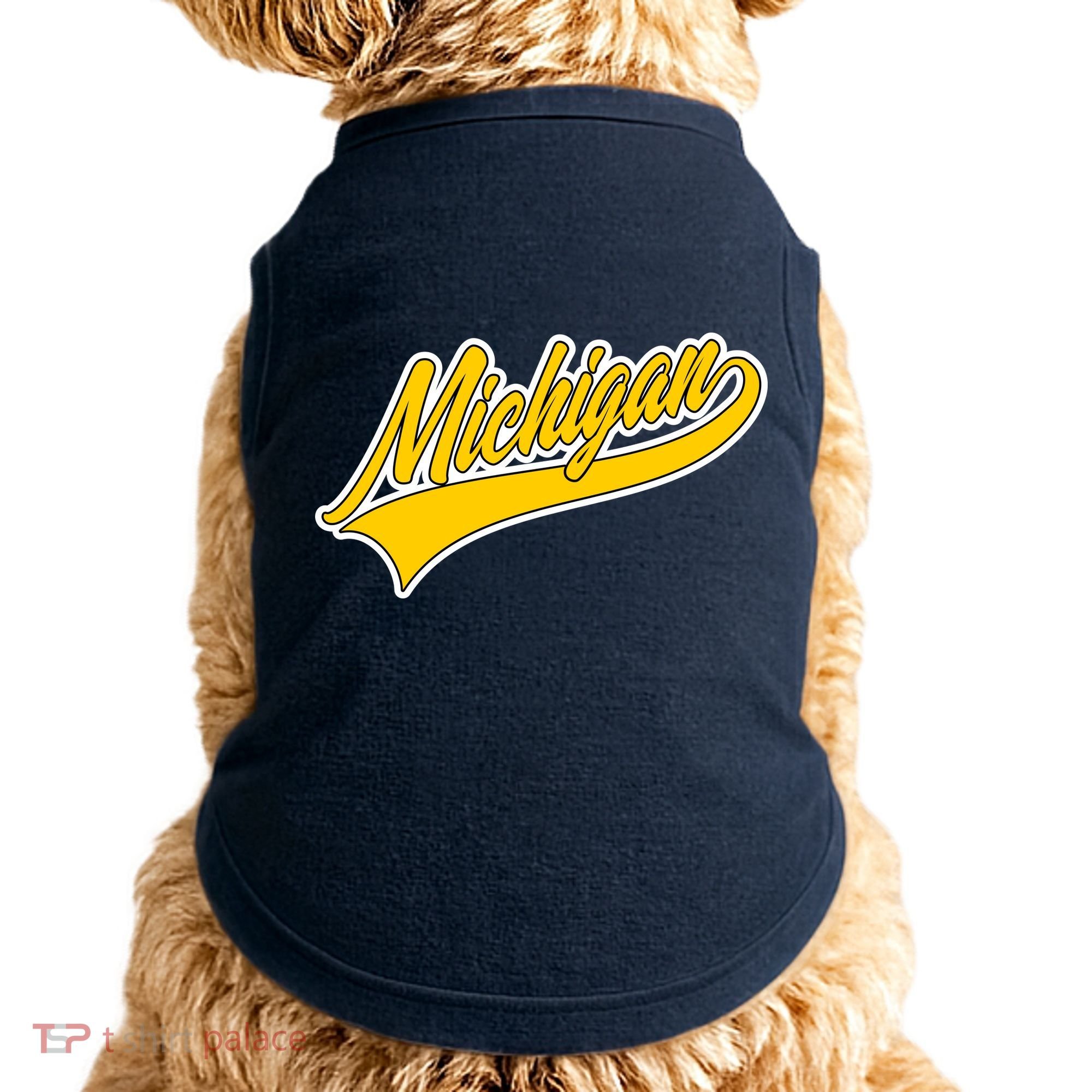 Michigan Script Logo Doggie Tank