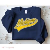 Michigan Script Logo Sweatshirt thumb 2