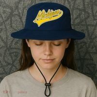 Michigan Script Logo Bucket Hat thumb 3