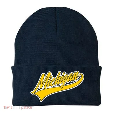 Michigan Script Logo Beanie