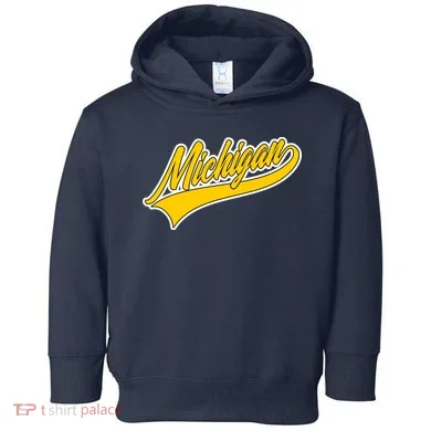 Michigan Script Logo Toddler Hoodie