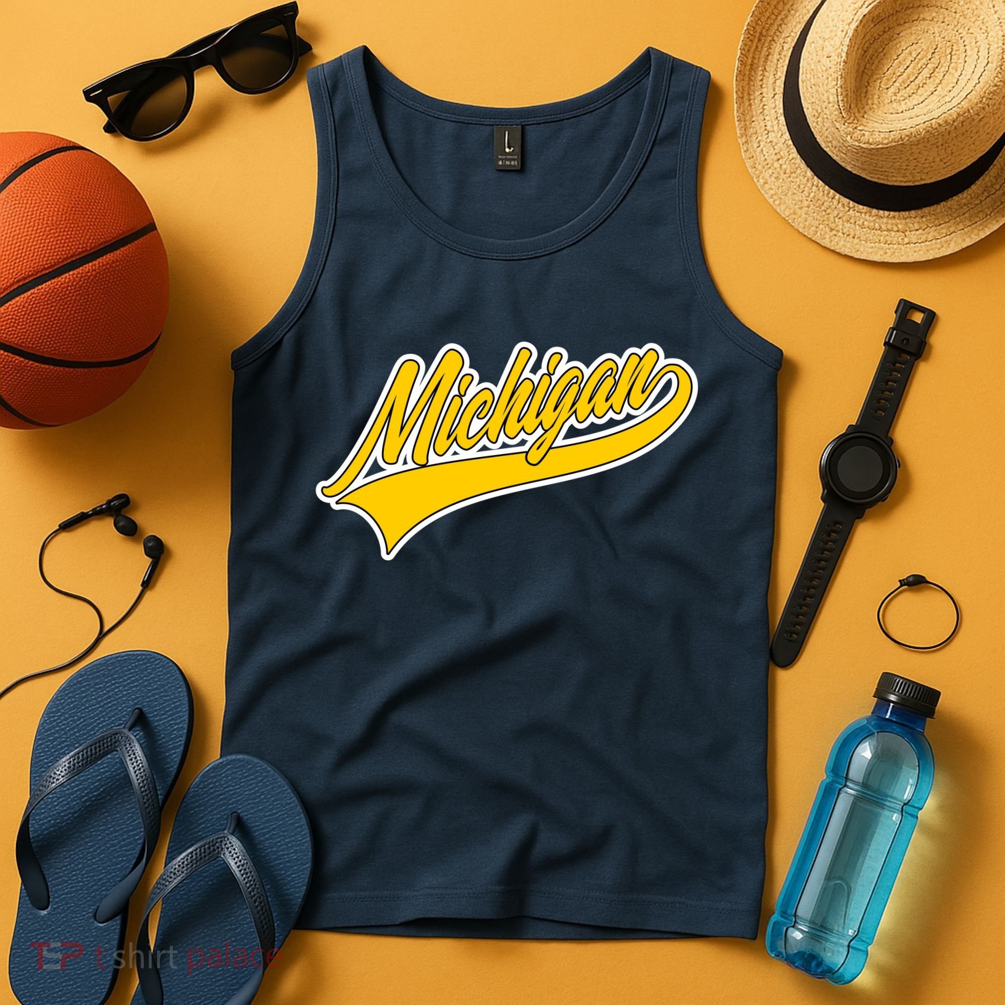 Michigan Script Logo Tank Top