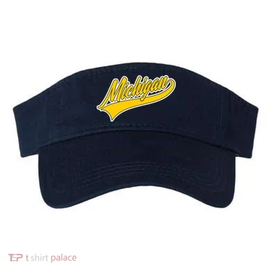 Michigan Script Logo Visor