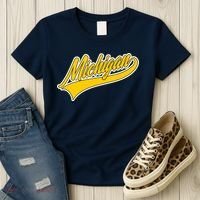 Michigan Script Logo Women's T-Shirt thumb 3