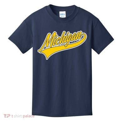 Michigan Script Logo Kids T-Shirt
