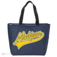 Michigan Script Logo Tote Bag thumb 0