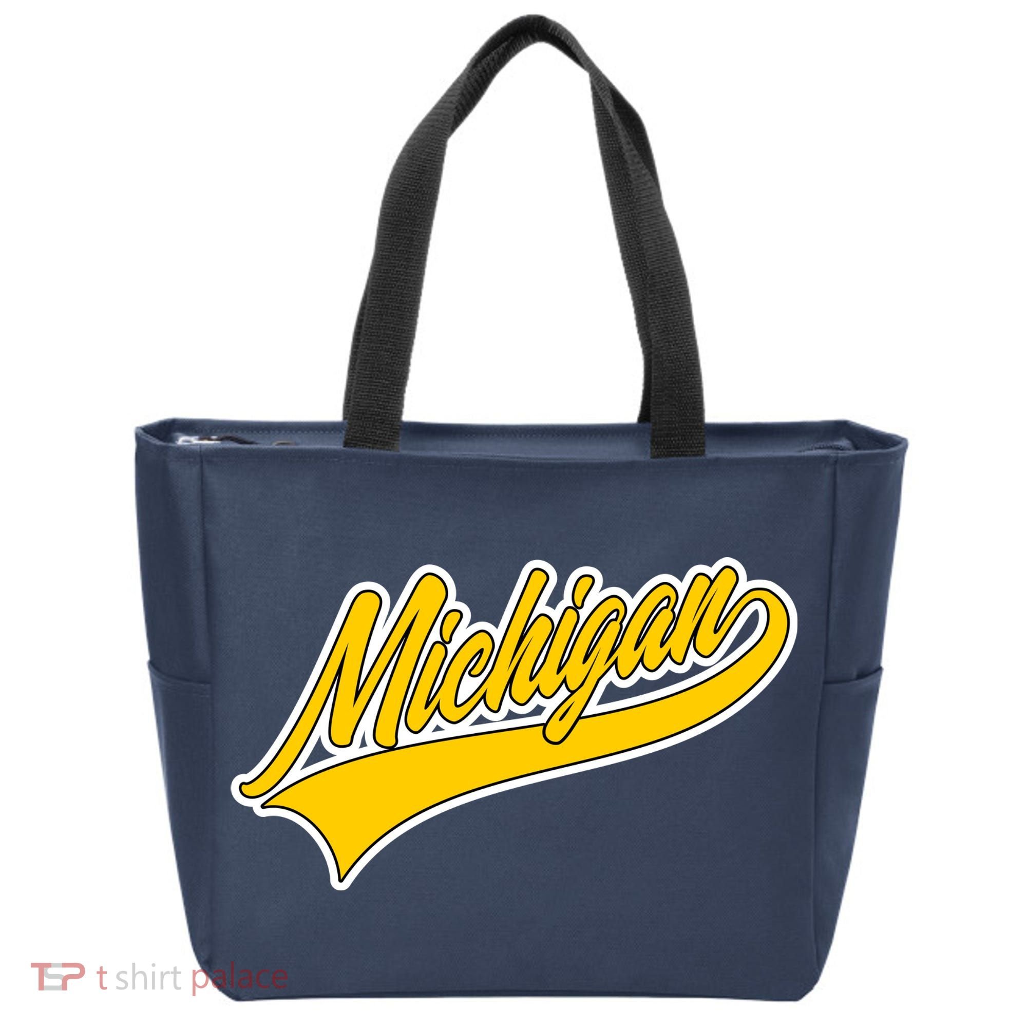 Michigan Script Logo Tote Bag