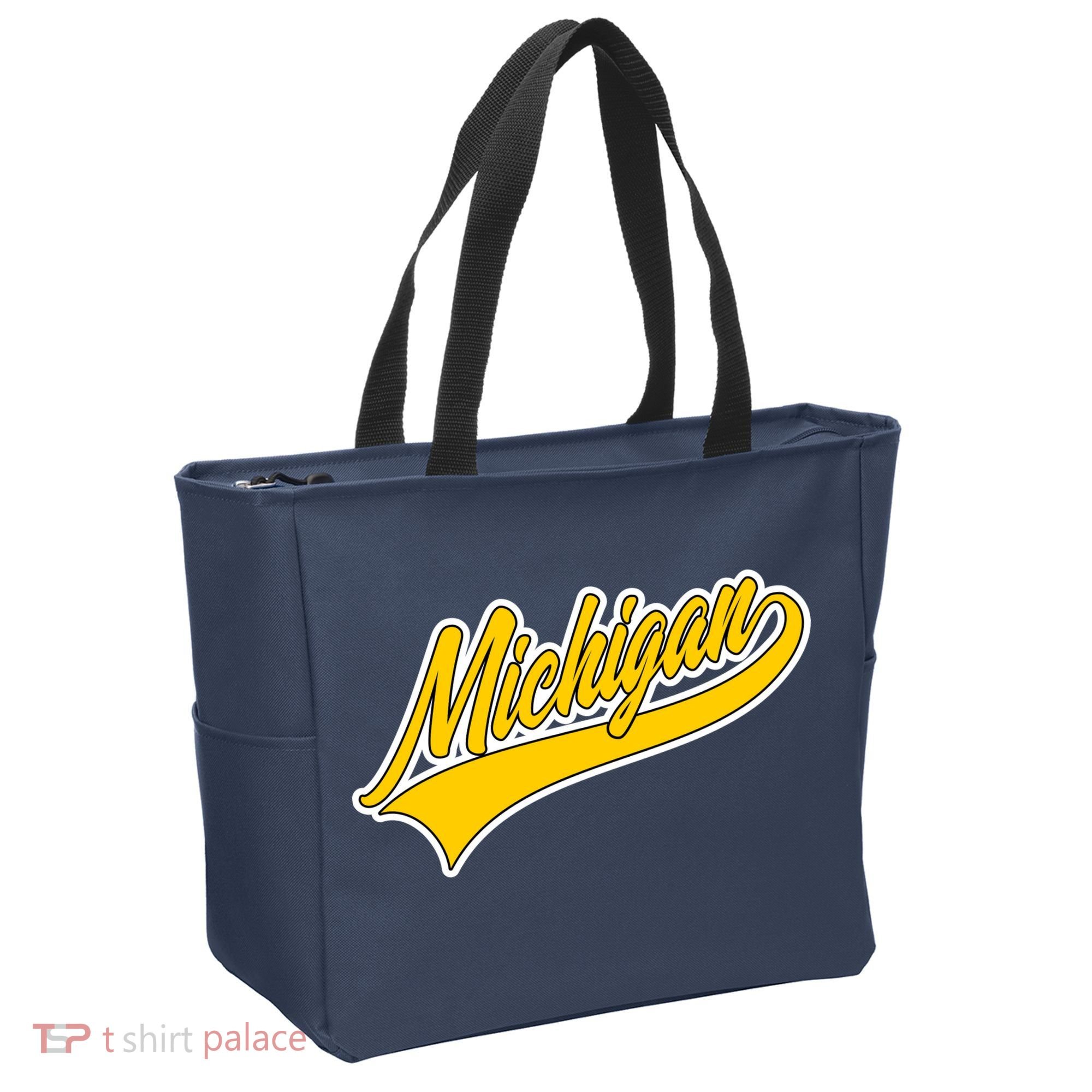 Michigan Script Logo Tote Bag