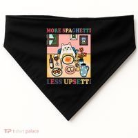 More Spaghetti Less Upsetti Cat USA-Made Doggie Bandana thumb 0