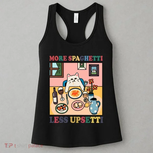 More Spaghetti Less Upsetti Cat Women's Tank Top