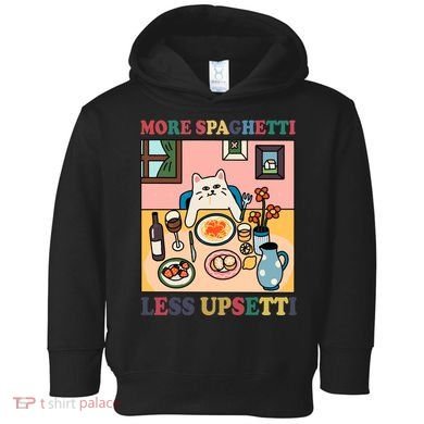 More Spaghetti Less Upsetti Cat Toddler Hoodie