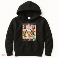 More Spaghetti Less Upsetti Cat Kids Hoodie thumb 0