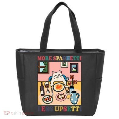 More Spaghetti Less Upsetti Cat Tote Bag