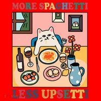 More Spaghetti Less Upsetti Cat Santa Hat thumb 1