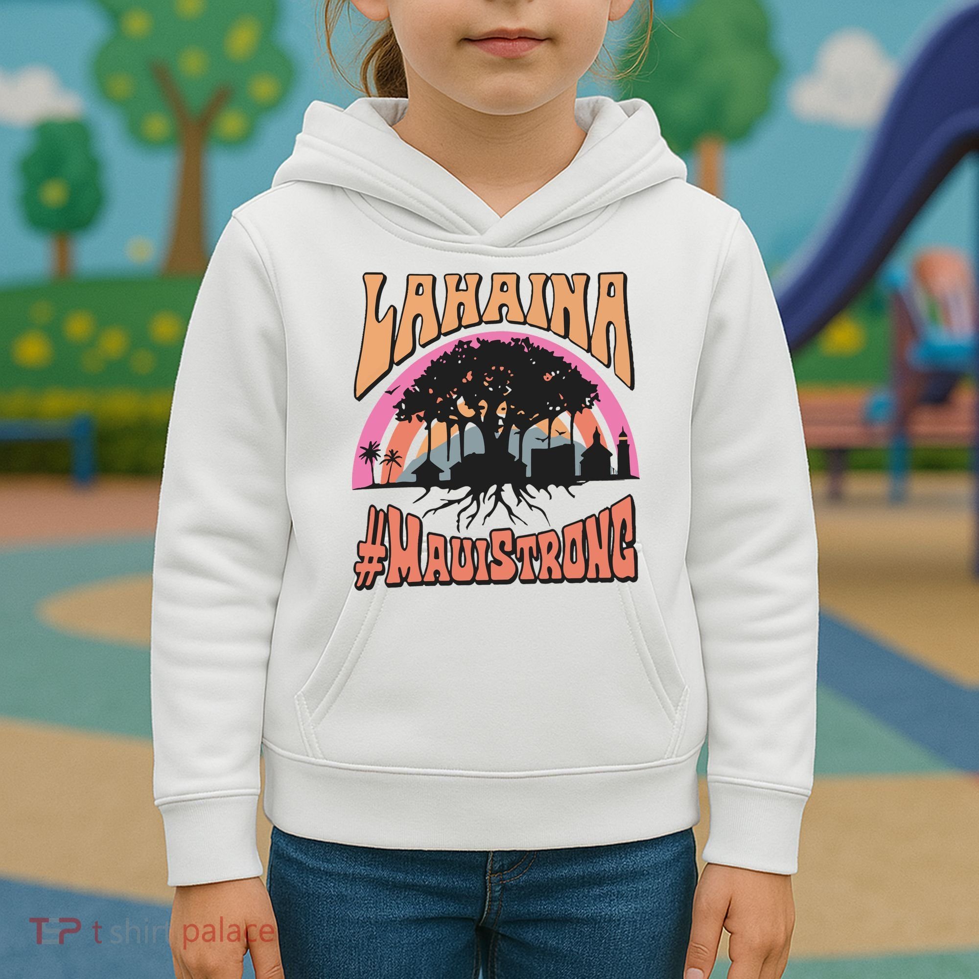 Maui Strong Lahaina Banyan Tree Kids Hoodie