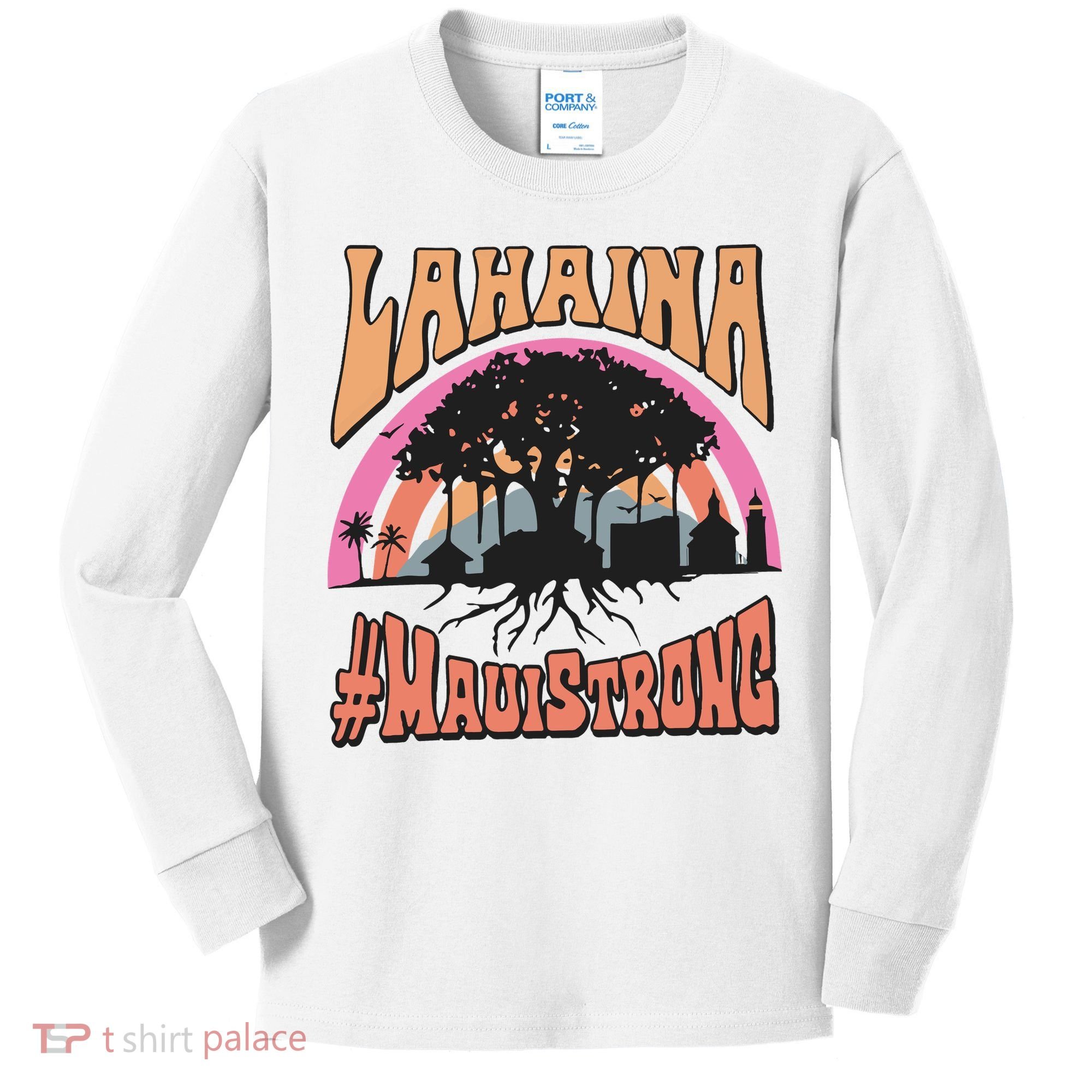 Maui Strong Lahaina Banyan Tree Kids Long Sleeve Shirt