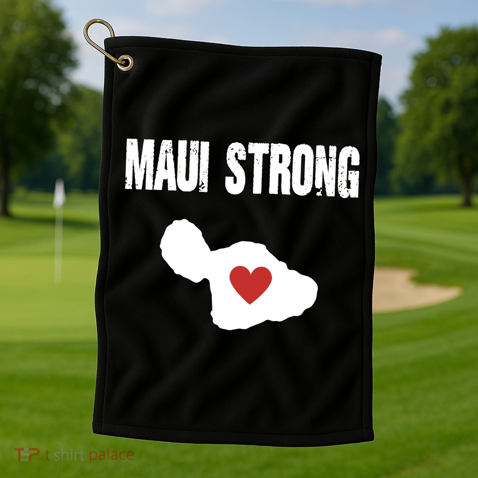 Maui Strong Love Hawaii Golf Towel