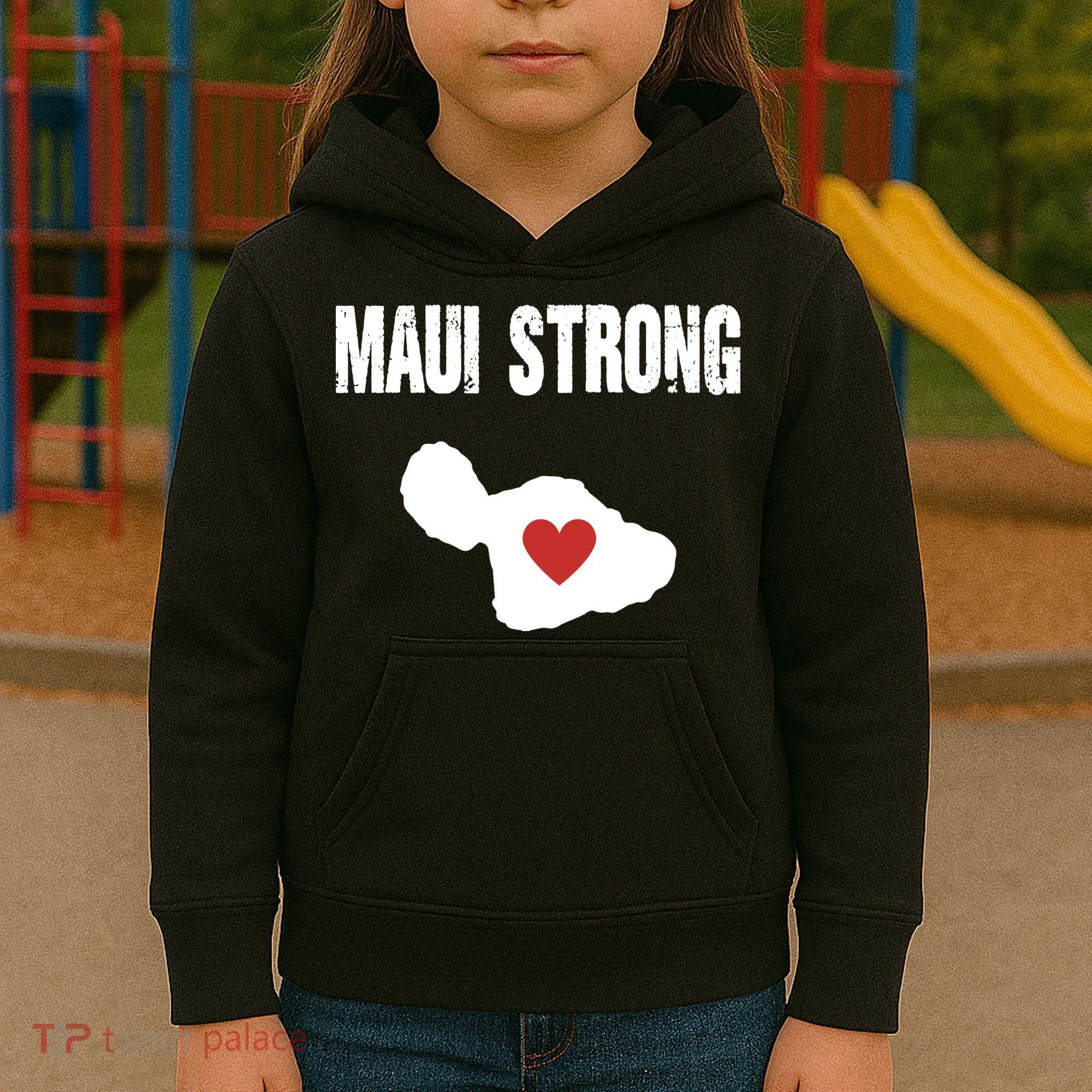 Maui Strong Love Hawaii Kids Hoodie