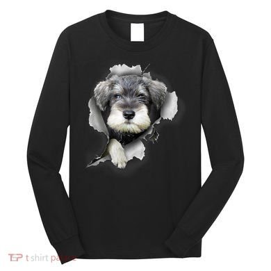 Mini Schnauzer Miniature Schnauzer Funny Schnauzer Long Sleeve Shirt