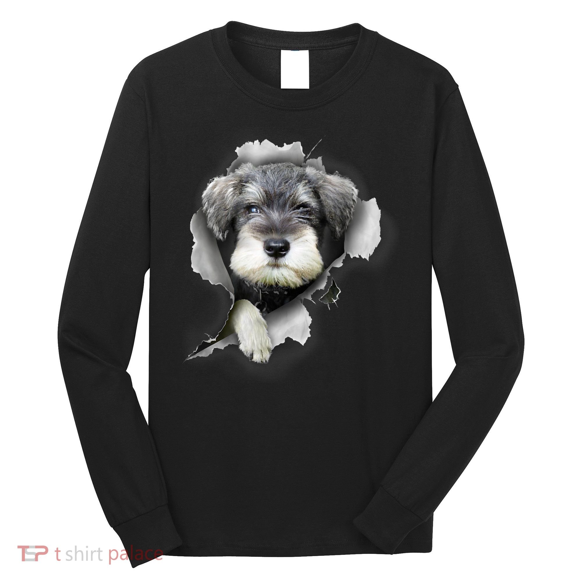 Mini Schnauzer Miniature Schnauzer Funny Schnauzer Long Sleeve Shirt