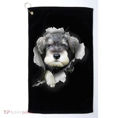 Mini Schnauzer Miniature Schnauzer Funny Schnauzer Golf Towel