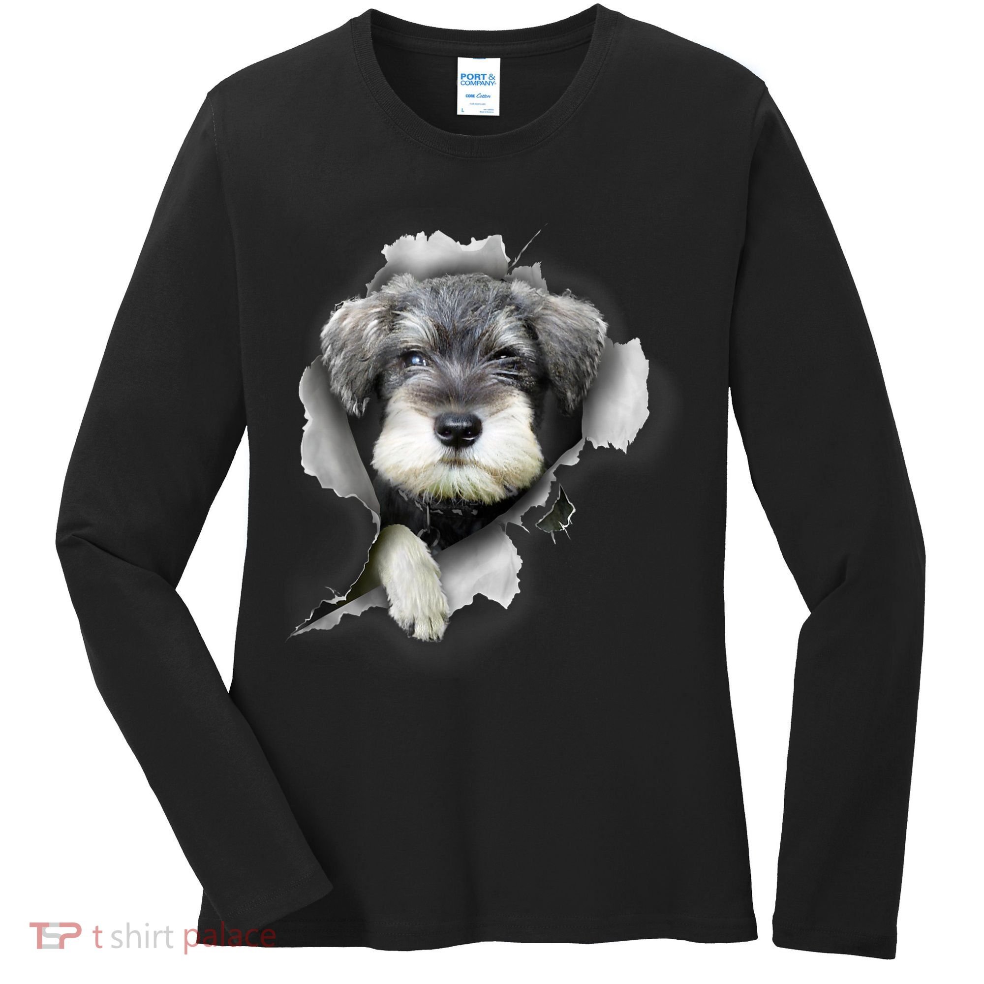 Mini Schnauzer Miniature Schnauzer Funny Schnauzer Women's Long Sleeve Shirt