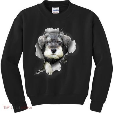 Mini Schnauzer Miniature Schnauzer Funny Schnauzer Kids Sweatshirt