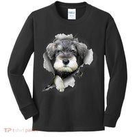 Mini Schnauzer Miniature Schnauzer Funny Schnauzer Kids Long Sleeve Shirt thumb 0