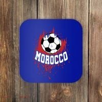 Morocco Soccer Moroccan Football Morocco Futbol Cute Gift Coaster thumb 0