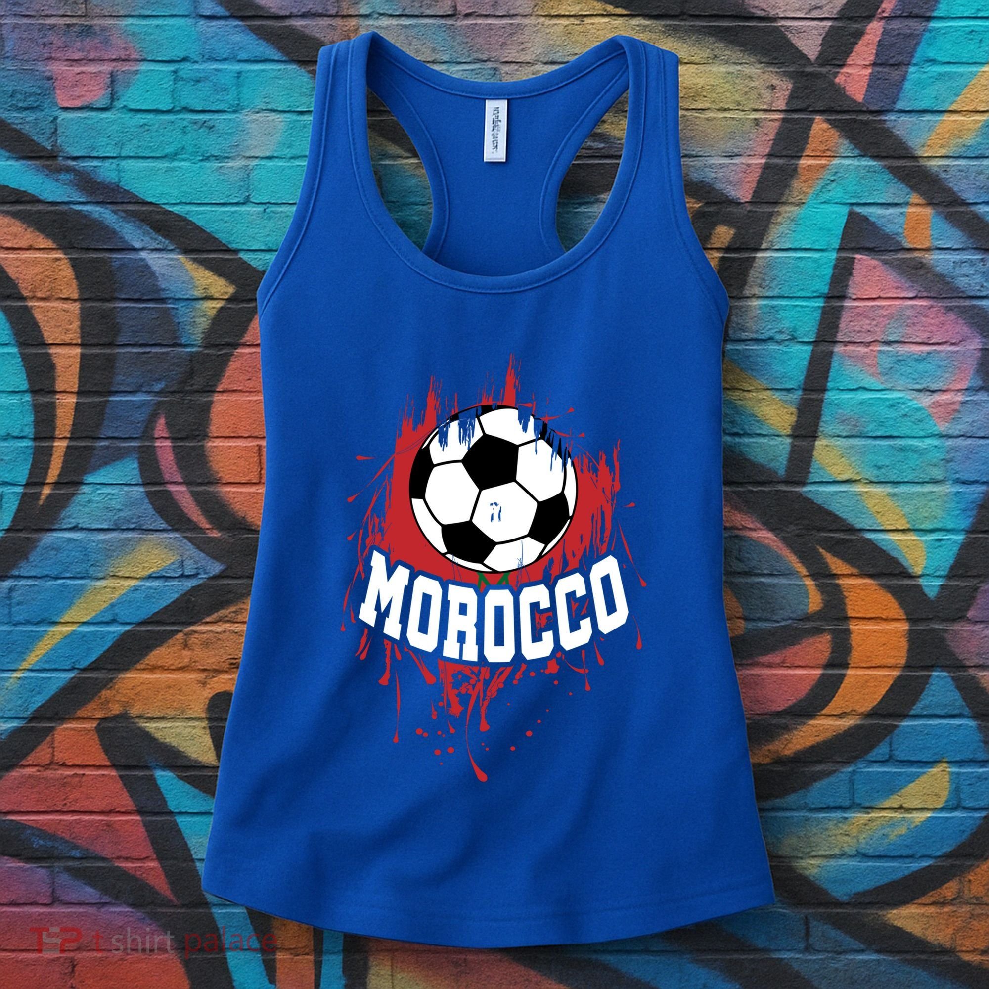 Morocco Soccer Moroccan Football Morocco Futbol Cute Gift Women's Tank Top