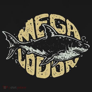 Megalodon Shark Pom Pom 12in Knit Beanie