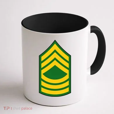 Master Sergeant Military Badge Coffee Mug back