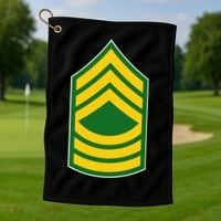 Master Sergeant Military Badge Golf Towel thumb 1