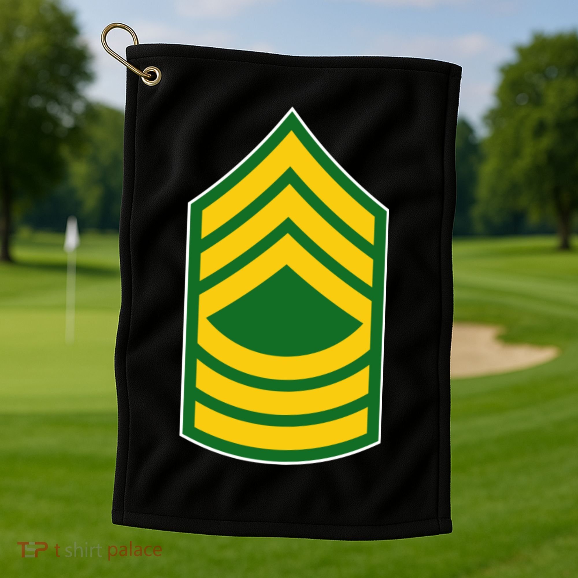 Master Sergeant Military Badge Golf Towel