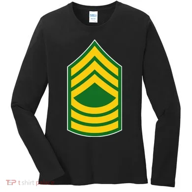 Master Sergeant Military Badge Women's Long Sleeve Shirt
