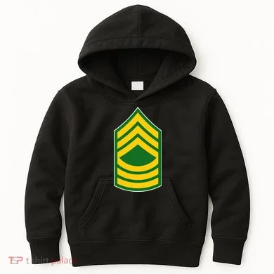 Master Sergeant Military Badge Kids Hoodie