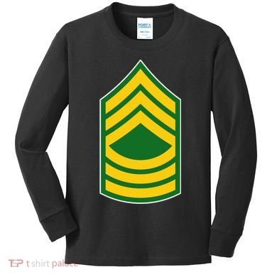 Master Sergeant Military Badge Kids Long Sleeve Shirt