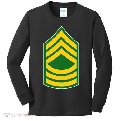 Master Sergeant Military Badge Kids Long Sleeve Shirt