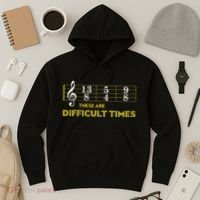 Musician Sheet Music These Are Difficult Times Hoodie thumb 3