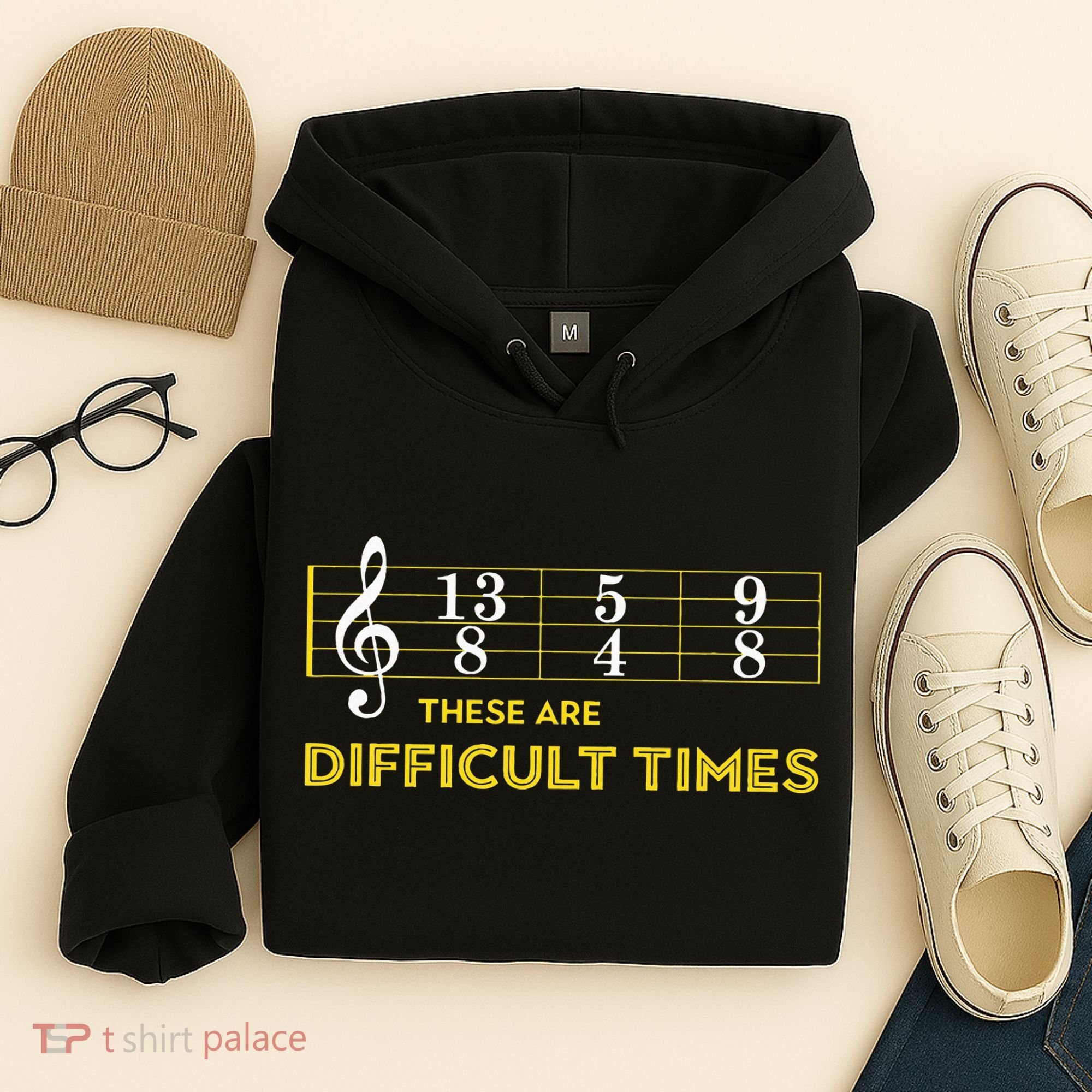Musician Sheet Music These Are Difficult Times Hoodie