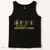 Musician Sheet Music These Are Difficult Times Tank Top thumb 2