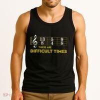 Musician Sheet Music These Are Difficult Times Tank Top thumb 3