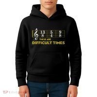 Musician Sheet Music These Are Difficult Times Kids Hoodie thumb 4